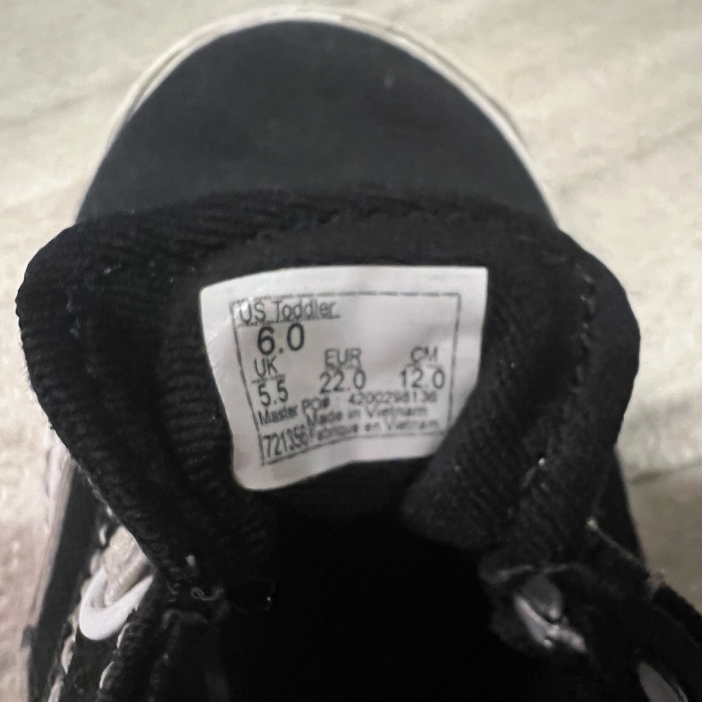 Vans Kids Black and White Sneakers - Picture 2 of 2